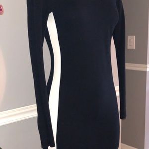 Michael Kors Navy Tuxedo-stripe Sheath Dress